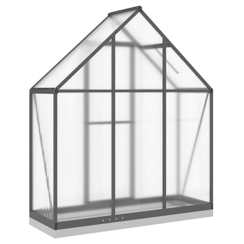 vidaXL antracitszürke alumínium melegház alapvázzal 169 x 58 x 202 cm