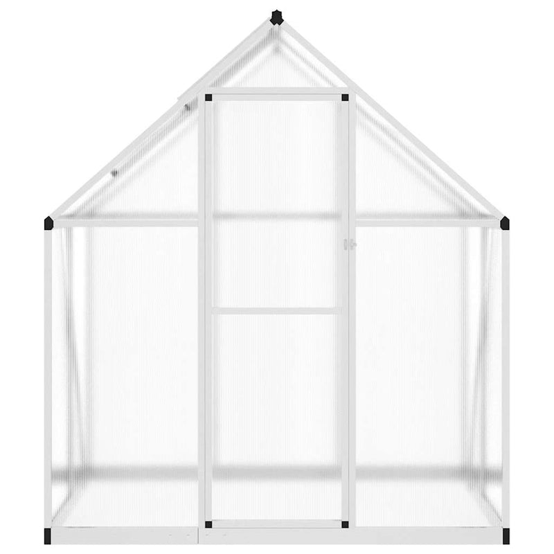 vidaXL ezüstszínű alumínium melegház alapvázzal 169 x 114 x 195 cm
