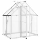 vidaXL ezüstszínű alumínium melegház alapvázzal 169 x 114 x 195 cm