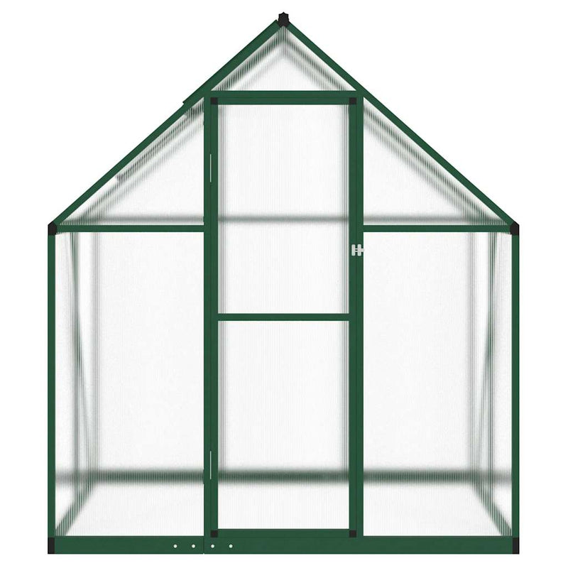 vidaXL zöld alumínium melegház alapvázzal 169 x 114 x 195 cm