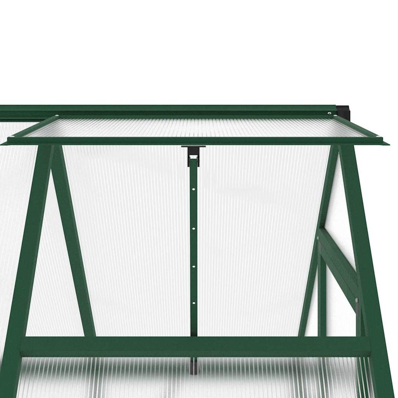 vidaXL zöld alumínium melegház alapvázzal 169 x 114 x 195 cm