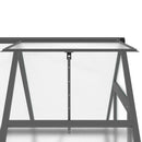 vidaXL antracitszürke alumínium melegház alapvázzal 169 x 114 x 195 cm
