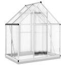 vidaXL ezüstszínű alumínium melegház alapvázzal 169 x 114 x 202 cm