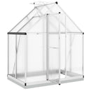 vidaXL ezüstszínű alumínium melegház alapvázzal 169 x 114 x 202 cm
