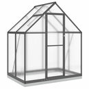 vidaXL antracitszürke alumínium melegház alapvázzal 169 x 114 x 202 cm