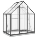 vidaXL antracitszürke alumínium melegház alapvázzal 169 x 114 x 202 cm