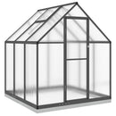 vidaXL antracitszürke alumínium melegház alapvázzal 169 x 169 x 202 cm
