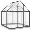 vidaXL antracitszürke alumínium melegház alapvázzal 169 x 169 x 202 cm