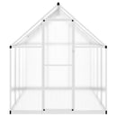 vidaXL ezüstszínű alumínium melegház alapvázzal 224 x 169 x 195 cm