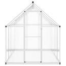 vidaXL ezüstszínű alumínium melegház alapvázzal 224 x 169 x 195 cm