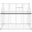 vidaXL ezüstszínű alumínium melegház alapvázzal 224 x 169 x 195 cm