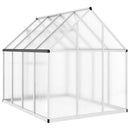 vidaXL ezüstszínű alumínium melegház alapvázzal 224 x 169 x 195 cm