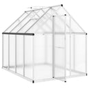 vidaXL ezüstszínű alumínium melegház alapvázzal 224 x 169 x 195 cm