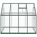 vidaXL zöld alumínium melegház alapvázzal 224 x 169 x 195 cm