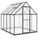 vidaXL antracitszürke alumínium melegház alapvázzal 224 x 169 x 195 cm