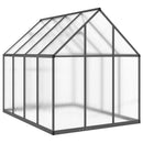 vidaXL antracitszürke alumínium melegház alapvázzal 224 x 169 x 195 cm