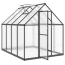 vidaXL antracitszürke alumínium melegház alapvázzal 224 x 169 x 195 cm