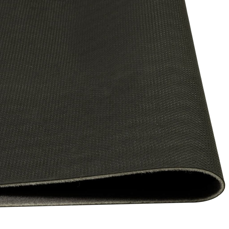 vidaXL fekete reggeli mintás mosható bársony konyhaszőnyeg 60x300 cm
