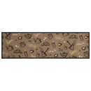 vidaXL barna reggeli mintás mosható bársony konyhaszőnyeg 45x150 cm