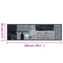 vidaXL szürke bor mintás mosható bársony konyhaszőnyeg 45x150cm