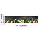 vidaXL mosható fűszermintás bársony konyhaszőnyeg 60 x 300 cm