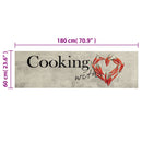 vidaXL cooking feliratos mosható bársony konyhaszőnyeg 60 x 180 cm