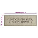 vidaXL mosható főváros-neves bársony konyhaszőnyeg 60x180 cm