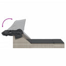 vidaXL világosszürke polyrattan dupla napozóágy tetővel és párnával