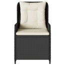 vidaXL 2 db fekete polyrattan dönthető kerti szék