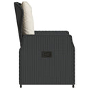 vidaXL 2 db fekete polyrattan dönthető kerti szék