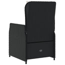 vidaXL 2 db fekete polyrattan dönthető kerti szék