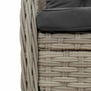 vidaXL 2 db világosszürke polyrattan dönthető kerti szék