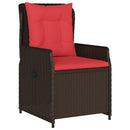 vidaXL 2 db barna polyrattan dönthető kerti szék