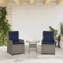 vidaXL 2 db szürke polyrattan dönthető kerti szék