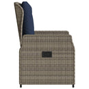 vidaXL 2 db szürke polyrattan dönthető kerti szék
