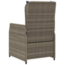 vidaXL 2 db szürke polyrattan dönthető kerti szék