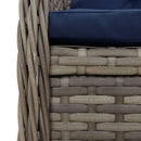 vidaXL 2 db szürke polyrattan dönthető kerti szék