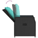 vidaXL 2 db fekete polyrattan dönthető kerti szék