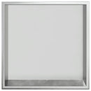 vidaXL szálcsiszolt ezüst rozsdamentes acél zuhanypolc 32 x 32 x 9 cm
