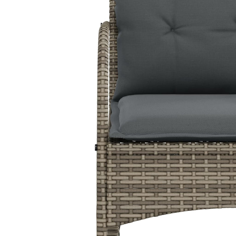 vidaXL szürke polyrattan kerti hintaszék párnával