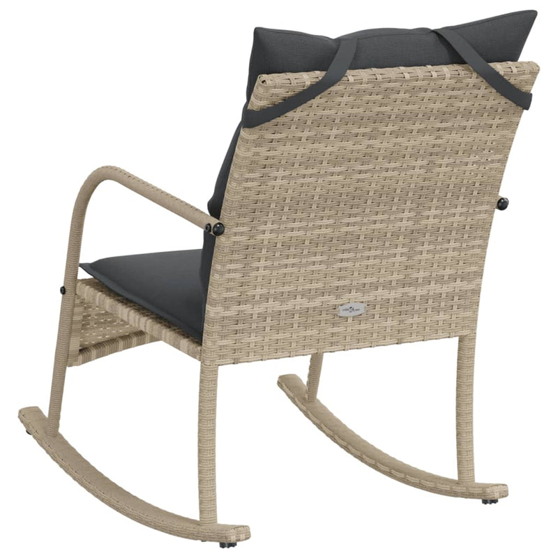 vidaXL szürke polyrattan kerti hintaszék párnákkal