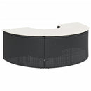 vidaXL fekete polyrattan kerti lábtartó párnával