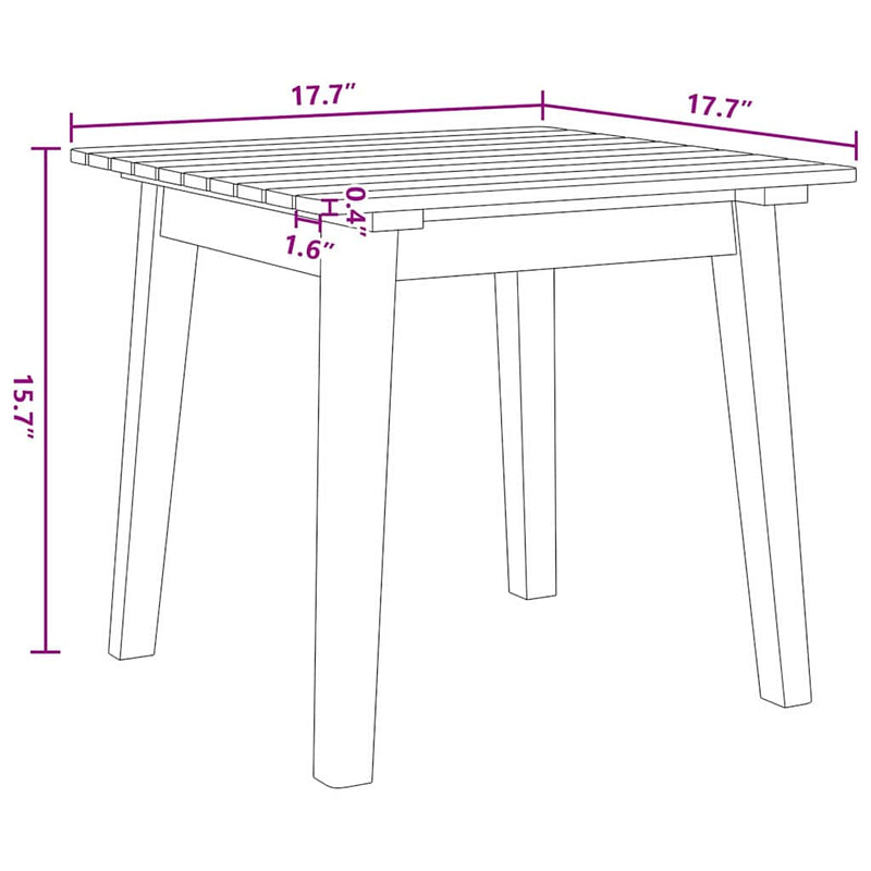 vidaXL Kerti Székek Asztallal 3 pcs Szürke 45 x 45 x 40 cm