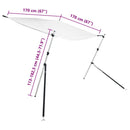 vidaXL T-alakú árnyékolóhosszabbító szettel 170x170x(113-182,5) cm
