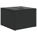 vidaXL 8 db fekete polyrattan kerti kanapégarnitúra párnákkal