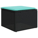 vidaXL 6 db fekete polyrattan kerti kanapégarnitúra párnákkal