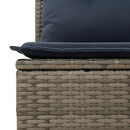 vidaXL 6 db szürke polyrattan kerti kanapégarnitúra párnákkal