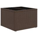 vidaXL 10 db barna polyrattan kerti kanapégarnitúra párnákkal