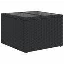 vidaXL 10 db fekete polyrattan kerti kanapégarnitúra párnákkal