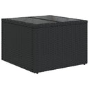 vidaXL 10 db fekete polyrattan kerti kanapégarnitúra párnákkal